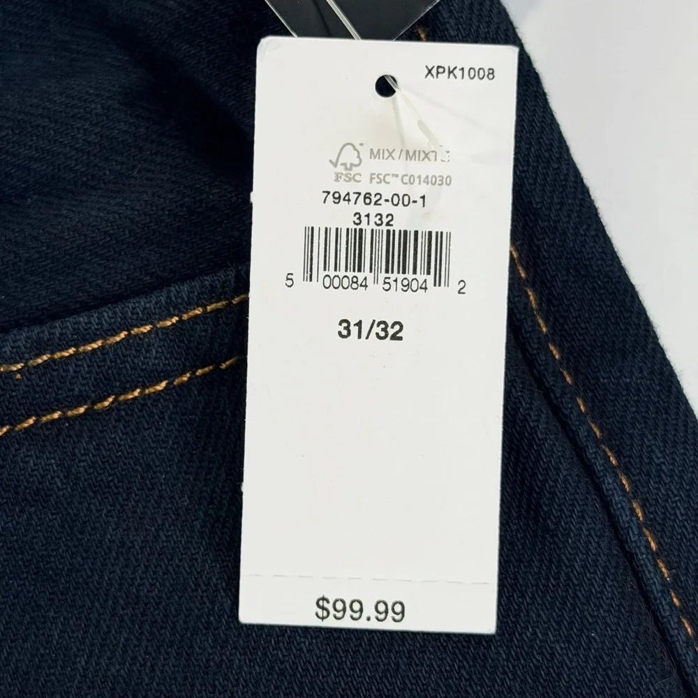 NEW Banana Republic Heritage Straight Fit Jeans Mens 31x32 Dark Wash Classic